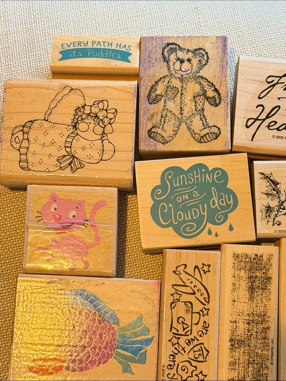 Wooden Stamp Set - Assorted Color Kids Toy Stamps